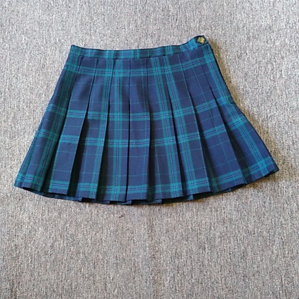 Wild Fable Pleated Plaid Mini Skirt